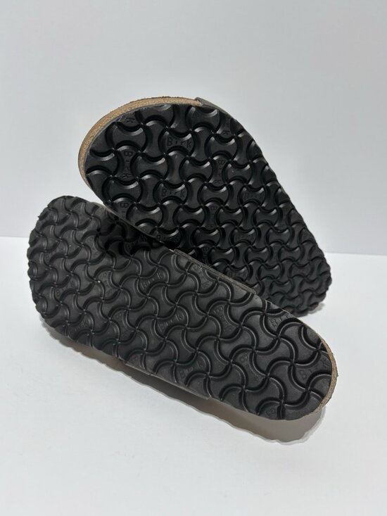Birkenstock Men’s Lugano Gray Leather Sandals, Size EUR 43, US 9 M main image 4